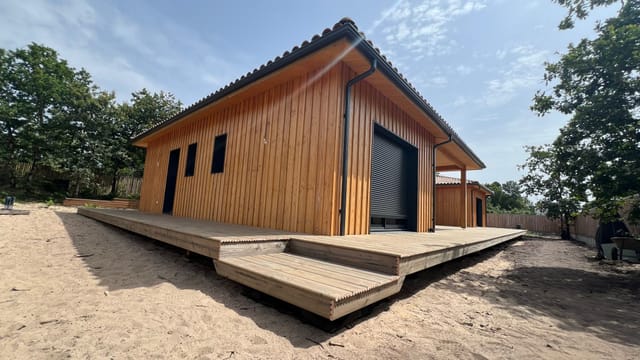 Réalisation d’aménagement extérieur bois — Tera Nature, paysagiste à Bordeaux et en Médoc (40)